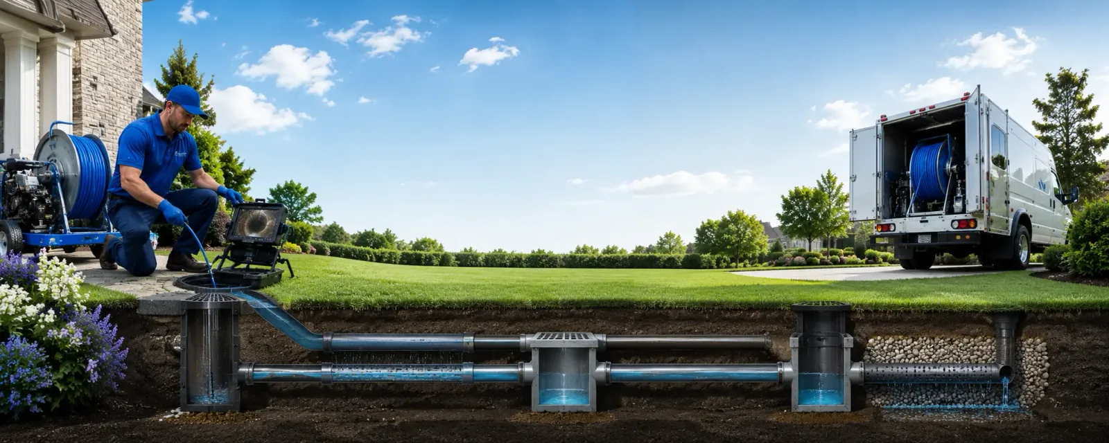 Outdoor drain cleaning information for Hudson, KS